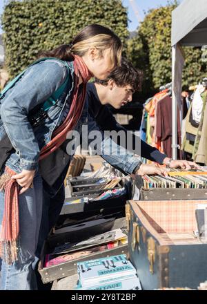 Verkauf von Oldtimer-Stiefeln in London Stockfoto