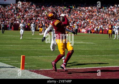 Landover, Usa. Oktober 2024. Im Northwest Stadium in Landover, Maryland am Sonntag, 6. Oktober 2024. Die Commanders besiegten 34 die Browns. Foto: Bonnie Cash/UPI Credit: UPI/Alamy Live News Stockfoto