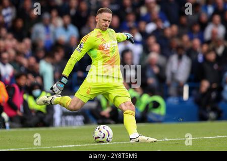 London, Großbritannien. Oktober 2024. Nottingham Forest Torhüter Matz Sels während des Spiels Chelsea FC gegen Nottingham Forest FC English Premier League in Stamford Bridge, London, England, Großbritannien am 6. Oktober 2024 Credit: Every Second Media/Alamy Live News Stockfoto