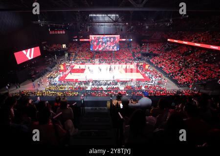 Chiba, Japan. Oktober 2024. Allgemeine Ansicht Basketball : 2024-25 B.. LIGA B1 Spiel zwischen Chiba Jets und Utsunomiya Brex in der Lala Arena Tokyo-Bay in Chiba, Japan. Quelle: Naoki Nishimura/AFLO SPORT/Alamy Live News Stockfoto