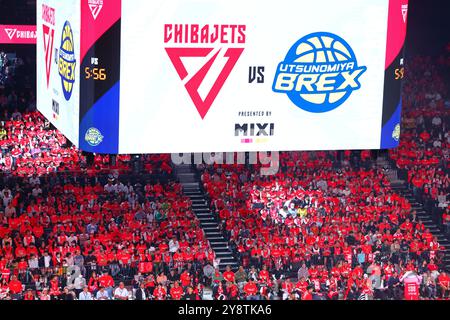 Chiba, Japan. Oktober 2024. Allgemeine Ansicht Basketball : 2024-25 B.. LIGA B1 Spiel zwischen Chiba Jets und Utsunomiya Brex in der Lala Arena Tokyo-Bay in Chiba, Japan. Quelle: Naoki Nishimura/AFLO SPORT/Alamy Live News Stockfoto