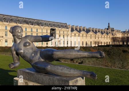 Skulptur im Louvre, Paris, Ile de France, Frankreich, Europa Stockfoto