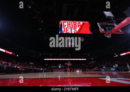 Chiba, Japan. Oktober 2024. Allgemeine Ansicht Basketball : 2024-25 B.. LIGA B1 Spiel zwischen Chiba Jets und Utsunomiya Brex in der Lala Arena Tokyo-Bay in Chiba, Japan. Quelle: Naoki Morita/AFLO SPORT/Alamy Live News Stockfoto