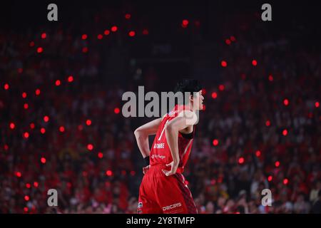 Chiba, Japan. Oktober 2024. Yuta Watanabe (Jets) Basketball : 2024-25 B.. LIGA B1 Spiel zwischen Chiba Jets und Utsunomiya Brex in der Lala Arena Tokyo-Bay in Chiba, Japan. Quelle: Naoki Morita/AFLO SPORT/Alamy Live News Stockfoto