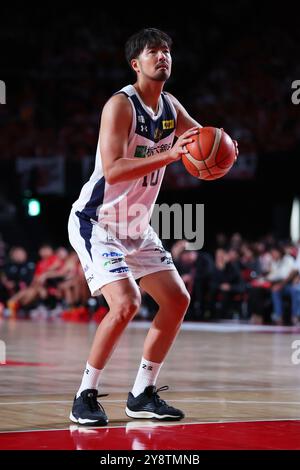 Chiba, Japan. Oktober 2024. Kosuke Takeuchi (Brex) Basketball : 2024-25 B.. LIGA B1 Spiel zwischen Chiba Jets und Utsunomiya Brex in der Lala Arena Tokyo-Bay in Chiba, Japan. Quelle: Naoki Morita/AFLO SPORT/Alamy Live News Stockfoto