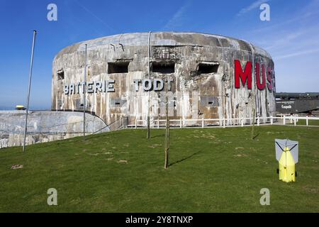 Batterie Todt, Musee du Mur de Atlantique, Cap Gris Nez, Cote d'Opale, Departement Pas de Calais, Nord-Pas de Calais, Frankreich, Europa Stockfoto