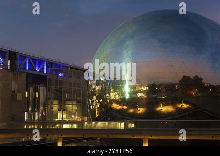 La Geode, Cite des Sciences et de l' Industrie Museum, Villette Park, Paris, Ile-de-france, Frankreich, Europa Stockfoto