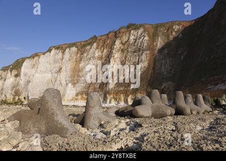 Klippen in Dieppe, Cote d'Albatre, Haute-Normandie, Frankreich, Europa Stockfoto