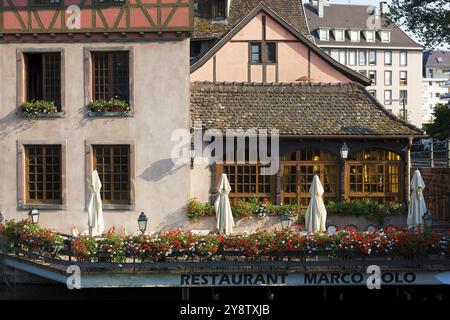 Restaurant „Marco Polo“ in Straßburg, Unterrhein, Elsass, Frankreich, Europa Stockfoto