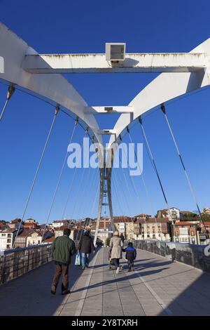 Brücke in Plentzia, Bizkaia, Baskenland, Spanien, Europa Stockfoto