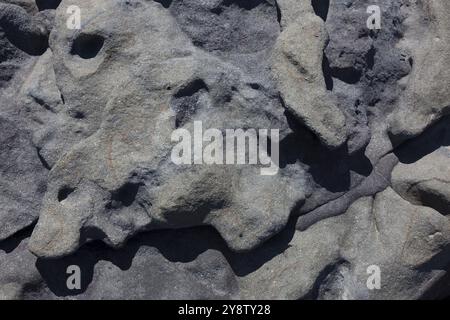 Vulkangestein, Thirasia, Santorini Kykladen Inseln, Griechenland, Europa Stockfoto