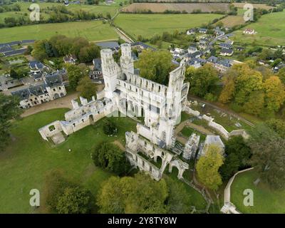 Abteiruinen, Jumieges, seine-Maritime, Normandie, Frankreich, Europa Stockfoto