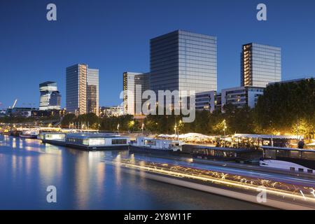 Seine und Bibliothèque Francois Mitterrand, Paris, Frankreich, Europa Stockfoto