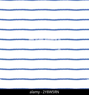 Auffälliges Horizontales Blaues Streifenmuster Stock Vektor