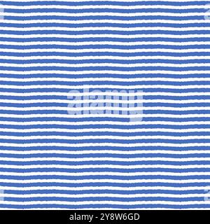 Nahtloses Wellenmuster Mit Blauem Streifen Stock Vektor
