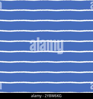 Auffälliges Horizontales Blaues Streifenmuster Stock Vektor