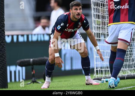 Riccardo Orsolini (Bologna) während der Italienischen Serie A Spiel zwischen Bologna 0-0 Parma im Renato Dallara Stadion am 5. Oktober 2024 in Bologna, Italien. (Foto: Maurizio Borsari/AFLO) Stockfoto