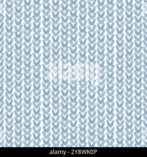 Hand gezeichnet Aquarell blaue Herzen nahtloses Muster isoliert auf weißem Hintergrund. Kann für Textilien, Stoff, Sammelalbum und andere bedruckte Produkte verwendet werden Stockfoto