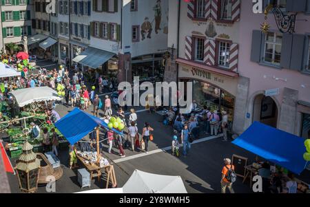 Gnussmärt Lieschtel – Genussmarkt Liestal, Kanton Baselland Stockfoto