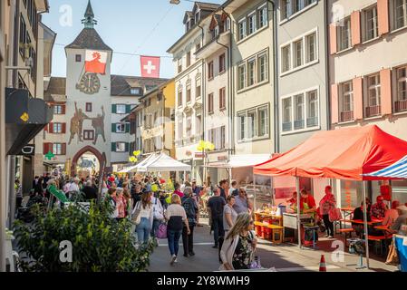 Gnussmärt Lieschtel – Genussmarkt Liestal, Kanton Baselland Stockfoto