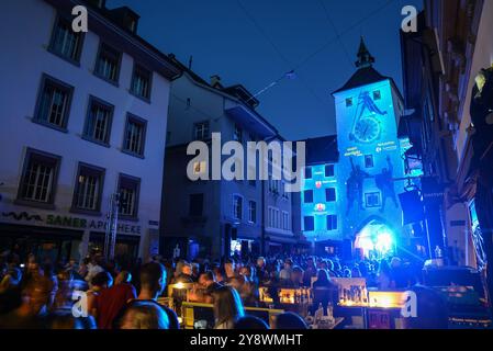 Lichternacht Liestal, Kanton Baselland Stockfoto