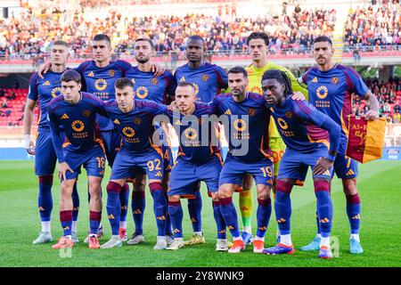 AS Roma Line-up während des italienischen Meisterschaftsspiels Serie A zwischen AC Monza und AS Roma am 6. Oktober 2024 im U-Power Stadion in Monza, Italien - Foto Morgese-Rossini / DPPI Stockfoto