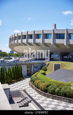 Yoyogi-Nationalstadion (国立代々木競技場), entworfen von Tange Kenzō, 1964; Shibuya, Tokio, Japan Stockfoto