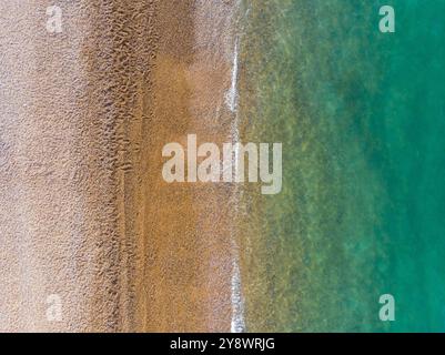 Luftaufnahme der wunderschöne Strand von Brighton entfernt, an der Südküste von England UK das ist ein Teil der Stadt Brighton und Hove auf hell entfernt Stockfoto