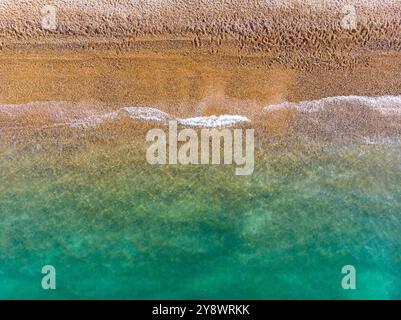 Luftaufnahme der wunderschöne Strand von Brighton entfernt, an der Südküste von England UK das ist ein Teil der Stadt Brighton und Hove auf hell entfernt Stockfoto