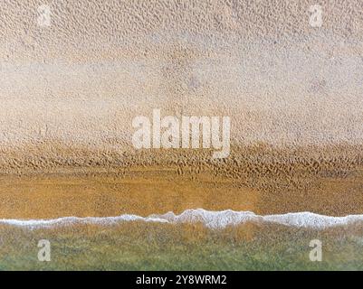 Luftaufnahme der wunderschöne Strand von Brighton entfernt, an der Südküste von England UK das ist ein Teil der Stadt Brighton und Hove auf hell entfernt Stockfoto
