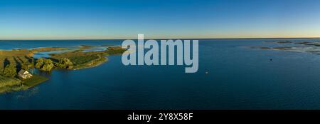 St. Clair Mündung, St. Clair River, in der Nähe von Anchor Bay, Michigan Stockfoto