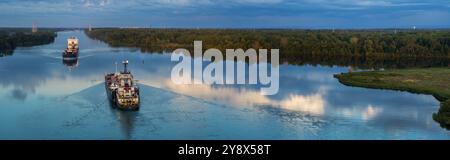 St. Lawrence Seaway, St. Lawrence River in der Nähe von Massena, New York Stockfoto
