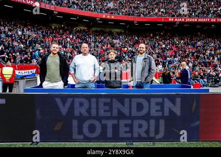 AMSTERDAM, 06-10-2024, JohanCruijff Arena, Football, Dutch Eredvisie, Saison 2024/2025, während des Spiels Ajax - FC Groningen, gewinnt vriendenlotterij Guthaben: Pro Shots/Alamy Live News Stockfoto