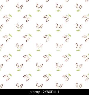 Nahtloses Muster mit violetten Blüten. Rosa Mimosa. Flache Frühlingsblumen auf weißem Hintergrund. Für Stoffe, Textilien, Geschenkpapier, Deckblätter und Hintergründe Stock Vektor