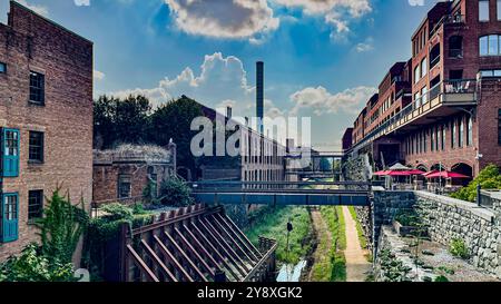 USA, C&O Canal, Georgetown, Washington DC Stockfoto