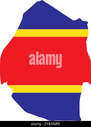 Karte von swasiland Region Vektor Illustration Symbol Design Stock Vektor