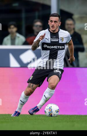 Emanuele Valeri (Parma) während des Spiels der italienischen Serie A zwischen Bologna 0-0 Parma im Renato Dallara Stadion am 5. Oktober 2024 in Bologna, Italien. Quelle: Maurizio Borsari/AFLO/Alamy Live News Stockfoto