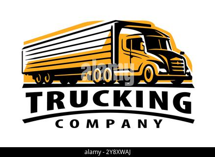 Lkw, Lkw-Emblem. Logo für Frachttransport. Vektorgrafik für den Transport Delivery Service Stock Vektor