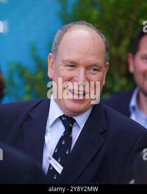 Alberto II de Monaco in Monaco Yacht Show, Monaco, am 25. September 2024. © Joan Gosa 2024. Stockfoto