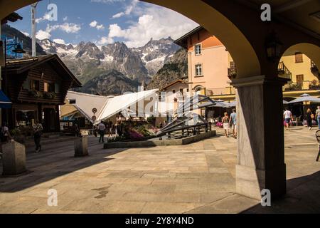 courmayeur in val aoste in italien Stockfoto