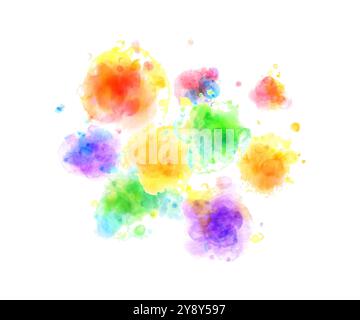 Farbenfrohe Farbtöne in Regenbogenfarben Stock Vektor