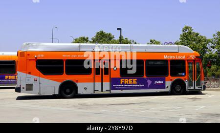 LA METRO Local Bus, die öffentlichen Verkehrsmittel von Los Angeles County, Kalifornien Stockfoto