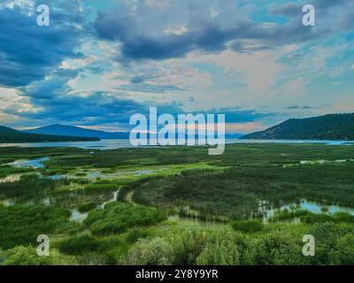 Blick auf den Klamath Lake vom Eagle Ridge County Park, Oregon. Stockfoto