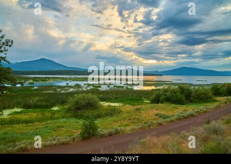 Blick auf den Klamath Lake vom Eagle Ridge County Park, Oregon. Stockfoto