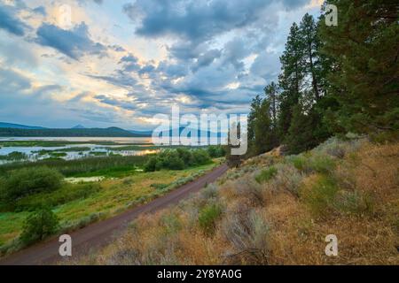 Blick auf den Klamath Lake vom Eagle Ridge County Park, Oregon. Stockfoto