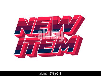 Neues Element. Texteffekt-Design im 3D-Stil für Printwerbung Stock Vektor