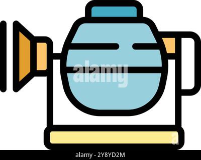 Moderne Wasserpumpe mit Elektromotor für die Wasserversorgung von Haus und Garten Stock Vektor