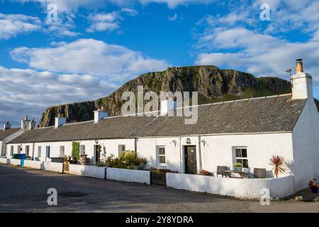 Ellenabeich Dorf neben Easdale Island, in der Nähe von Oban, Argyll und Bute, Schottland, Großbritannien Stockfoto