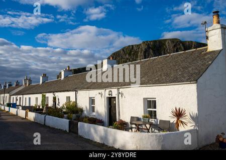 Ellenabeich Dorf neben Easdale Island, in der Nähe von Oban, Argyll und Bute, Schottland, Großbritannien Stockfoto