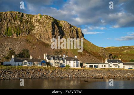 Ellenabeich Dorf neben Easdale Island, in der Nähe von Oban, Argyll und Bute, Schottland, Großbritannien Stockfoto